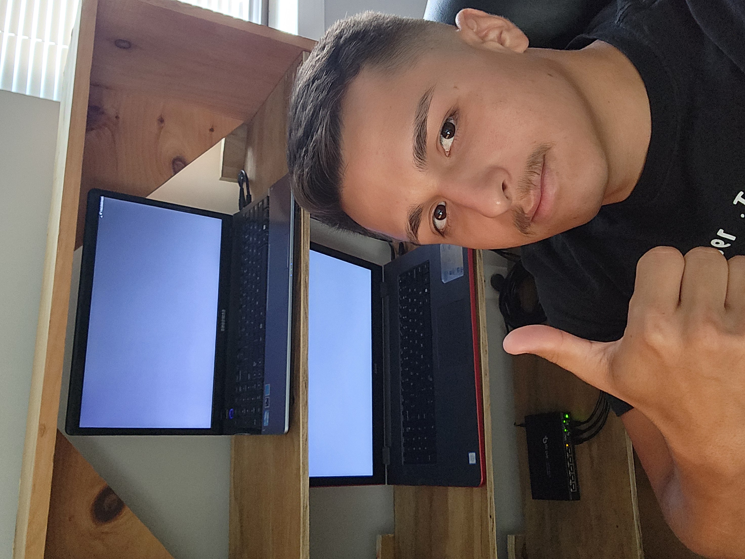 selfie with homelab